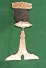 Antique Masonic Free Mason Senior Warden Medal Badge Pin - Level