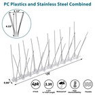 Bird Spikes Stainless Steel Bird Deterrent For Fence Windowsill Roof 3 3ft 