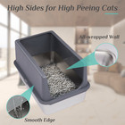 Xl Enclosed Stainless Steel Cat Litter Box High Sided With Lid For Big Cats