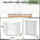 Mumeasy 150in Extra Wide Baby Gate 6 Panel Play Yard Auto Close Dog Child Safety