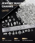 300 Pcs Wholesale Bulk Lots Jewelry Making Charms Mixed Smooth Tibetan Silver Al