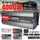Pure Sine Wave 4000watt Power Inverter Dc 12v To Ac 110v-120v For Solar Systems