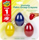 Crayola My First Washable Egg Crayons-3 pkg Palm Grasp