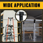 1-3 8  End Rail Clamps  Black Chain Link Fence Fittings  1-3 8 Inch Panel Pipe T