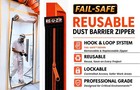 Reusable Dust Barrier Zipper Fail-safe Replaceable  Lockable Cost-effective 
