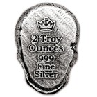 2 Oz  999 Hand-poured Silver - Human Skull