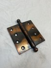 1890 s Antique Door Hinges 4  Ball Top Victorian Style Copper black Ornate