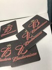 Lot Of 10 Budweiser Pack Of Square Cardboard Coaster Branded Crown King Of Beers