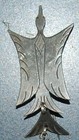 Remarkable Southern Plains German Silver Lg  Peyote Bird Silver Pin  1920 1930s
