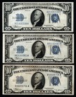 Complete 1934  10 Silver Certificate 5 Note Set   Vf  To Xf  