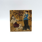 Victorian Fireplace Tile Josiah Wedgwood Medieval Minstrels Music Theme C1875