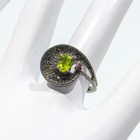 Not Enhanced Natural Peridot Garnet 925 Sterling 925 Silver Ring  Rvs85