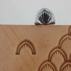 Leather Stamping Tool - Crescent Shell Geometric Border Stamp