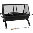 36 In Northland Grill Outdoor Fire Pit With Spark Screen By Sunnydaze