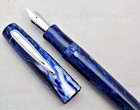 Handmade Blue Shimmer Swirl Alumilite Fountain Pen