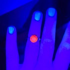 Sterling Red Cadmium Glass Ring Uv Orange 925 Silver Uranium Glass
