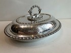 Antique 3 Pcs Old Sheffield Victorian Silver Plate Entree Dish  12  X 9 1 4  