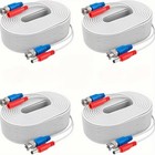 4pcs 30m 100ft Video Power Cable Bnc Dc Security Camera Rca Dvr Cord For Cctv