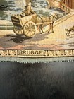 Vintage Tapestry Wall Hanging Brugge River Scene Belgium 19 5 X 19 5 Antique Art