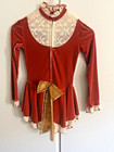 Figure Skating Competition Velvet   Lace Dress For A Young Girl