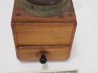 Small Wooden Coffee Grinder Mill Hand Crank - Primitive Antique - Tested - Read