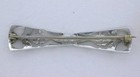 Rhinestone Pure Solid  925 Sterling Silver Pin Brooche Vintage 4981