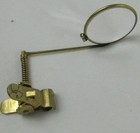 Vintage Bausch   Lomb Clip-on Watchmaker Jeweler Magnifying Lens Loupe 3x Brass