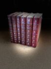 Red Antique Leather 6 Book Set - E  Zola - French -design   Staging   Collecting