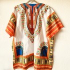 African Dashiki Unisex Colorful Ethnic Cotton Festival Travel Summer Shirt 3xl
