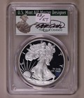 2017-w American Silver Eagle Ngc Pr70dcam Cleveland Signed Holder    rare   