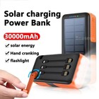 50000mah Hand Crank Solar Power Bank Charger Outdoor External Portable Battery