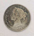 1873 Canada Newfoundland 10 Cents Queen Victoria Sterling Silver Coin  t118
