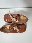 Vintage Brown Leather Baby Shoes Lace Up Antique Toddlerbaby Made In Italy Sz 24