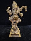 Vtg   Dancing Ganesha Elephant Bronze Statue