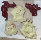 Vintage 1997 Homco Molded Resin Kitchen Wall Decor Apples Pie Sunflower Set Of 5