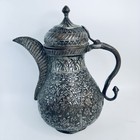 Antique Middle Eastern Dallah Coffee Pot Solid Copper Islamic 1 82kg Engraved