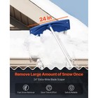 Uimoso Adjustable Snow Roof Rake With 24-inch Plastic Blade And Wheels