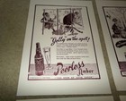 1947 Peerless Beer 4 Diff  Printers Proof Cardboard Adds Lacrosse  Wisconsin