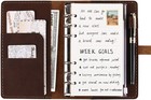 Genuine Leather Journal Writing Notebook  A6 Ring Binder Refillable Diary Not   