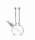 Grav   Medium 9 5    Round Base Water Pipe Bong  Ice Pinch  Removable Stem  Clear