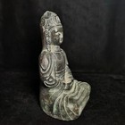 9 Inch Old Chinese Buddhism Temple Bronze Carved Ancient Pray Buddha Statue