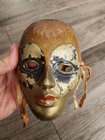 Vintage Decorative Mardi Gras Face Mask Solid Brass Wall Hanging Made In India