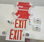 4 Pack Led Exit Sign Emergency Light   hi Output Red Compact Combo 