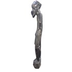 Vtg Ebony Wood Hand Carved Wood Sculpture African Tribal Man Holding Staff Kenya