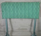 Vintage Portable Folded Padded Booster Seat Toddler Child Vinyl Metal Arms Green