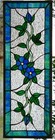 Stained Glass Transom Window Hanging Panel  29 1 4 X 11 1 4 With Hooks Attached