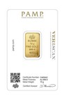Pamp Suisse Lady Fortuna 10 Gold Bar - Large Assay Card