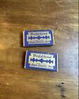 2 Boxes  - 8 Vintage Antique Gold Tone Double Edge Razor Blades Nos