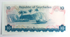 1976 Seychelles Ten 10 Rupees Uncirculated Banknote A 1 358026