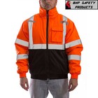 Hi-vis Insulated Safety Bomber Reflective Jacket Coat High Visibility Orange